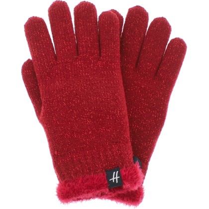 gant enfant en maille avec fil lurex et doublure en teddy plush