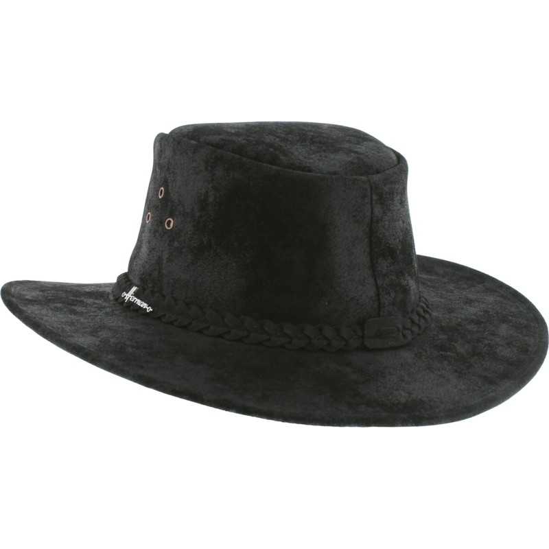chapeau en cuir avec corde