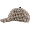 Casquette baseball motif pied de poule, coloris noir