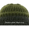 Adult hat with plain cuff knitted with 80% recycled plastic thread. Un