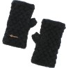 mitaines en maille torsadee coloris noir