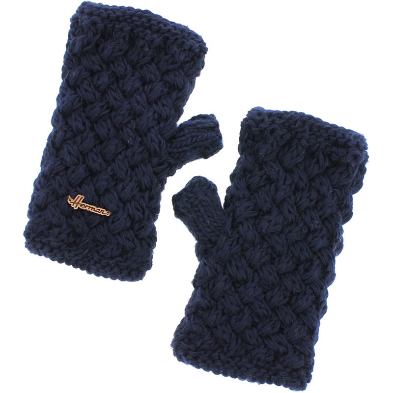 mitaines en maille torsadee, doublage en plush doux