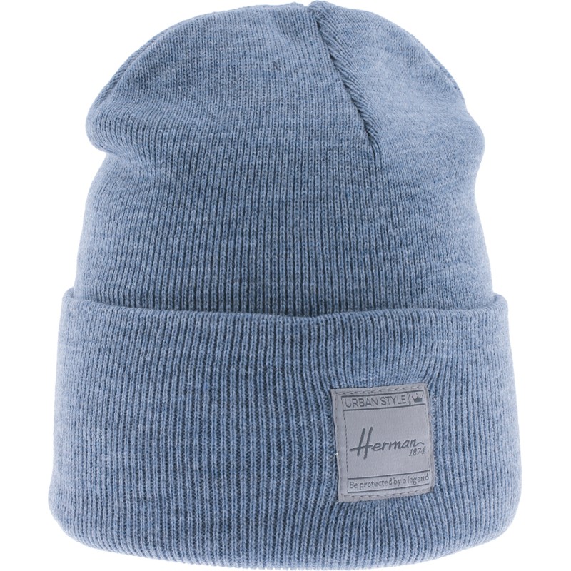 bonnet homme hiver coloris bleu denim