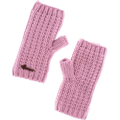 Plain adult mittens knitted with 80% recycled plastic thread. Lined in