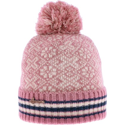bonnet motifs jacquard rose