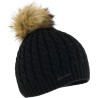 Beanie with fake fur pompom