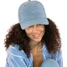 Plain color baseball cap with tropical pattern under the peak. Velcro