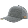 Plain color baseball cap with tropical pattern under the peak. Velcro