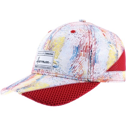 casquette baseball rouge et motifs
