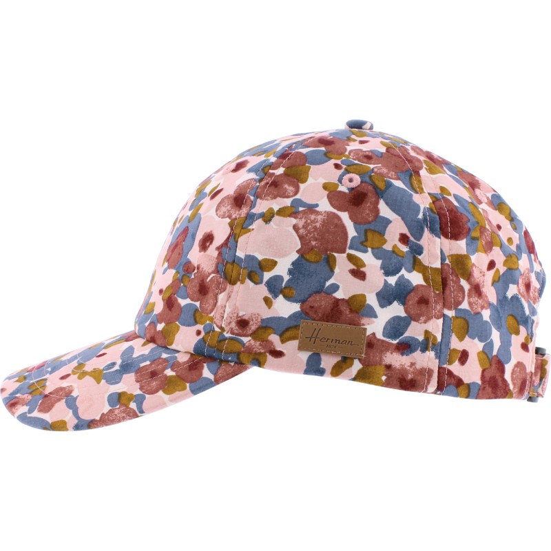 Casquette baseball à fleurs. Fermeture velcro