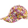 Casquette baseball à fleurs. Fermeture velcro