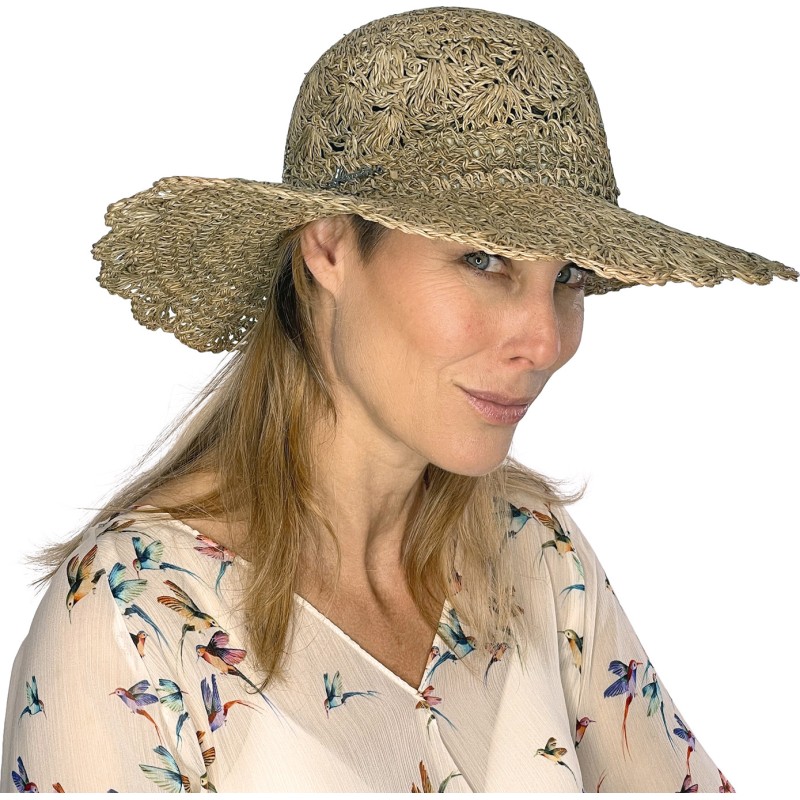 capeline femme été en paille jonc de mer