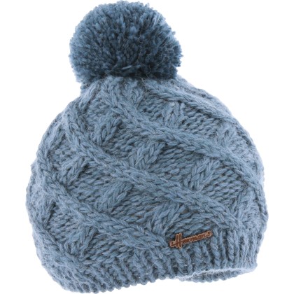 Bonnet enfant tricot losanges uni + pompon