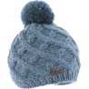 Bonnet enfant tricot losanges uni + pompon