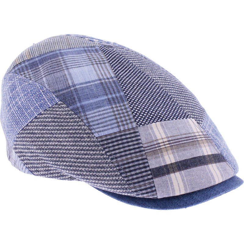 Casquette plate patchwork