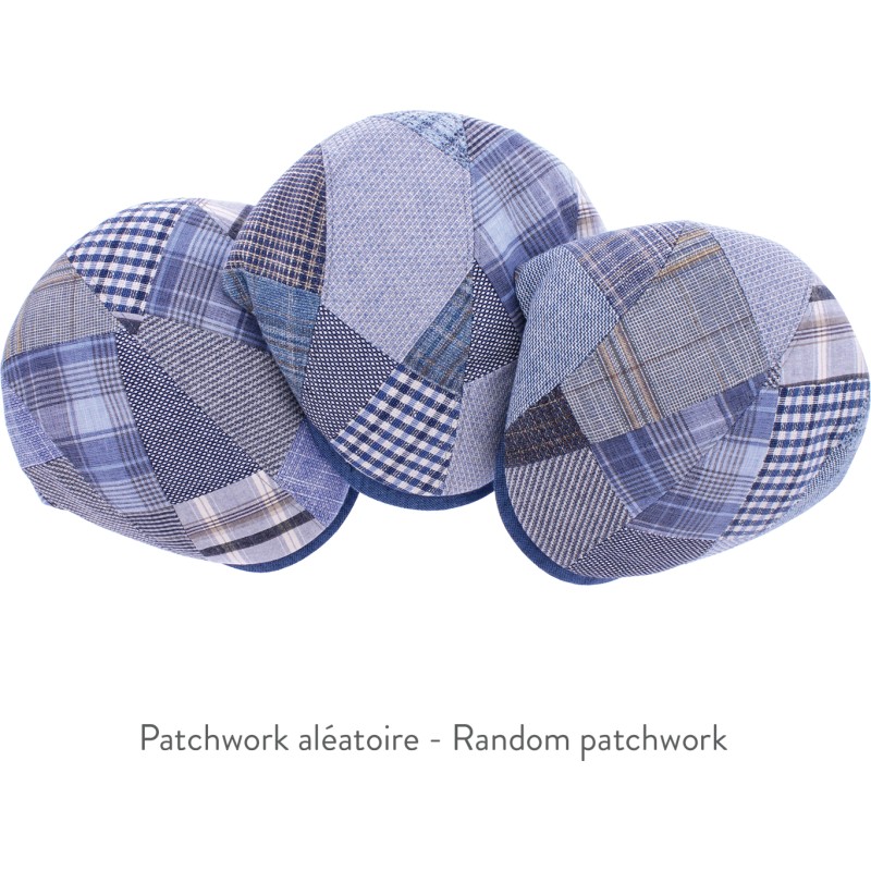 Casquette plate patchwork