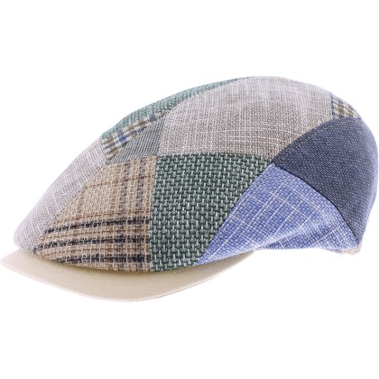 Casquette plate patchwork