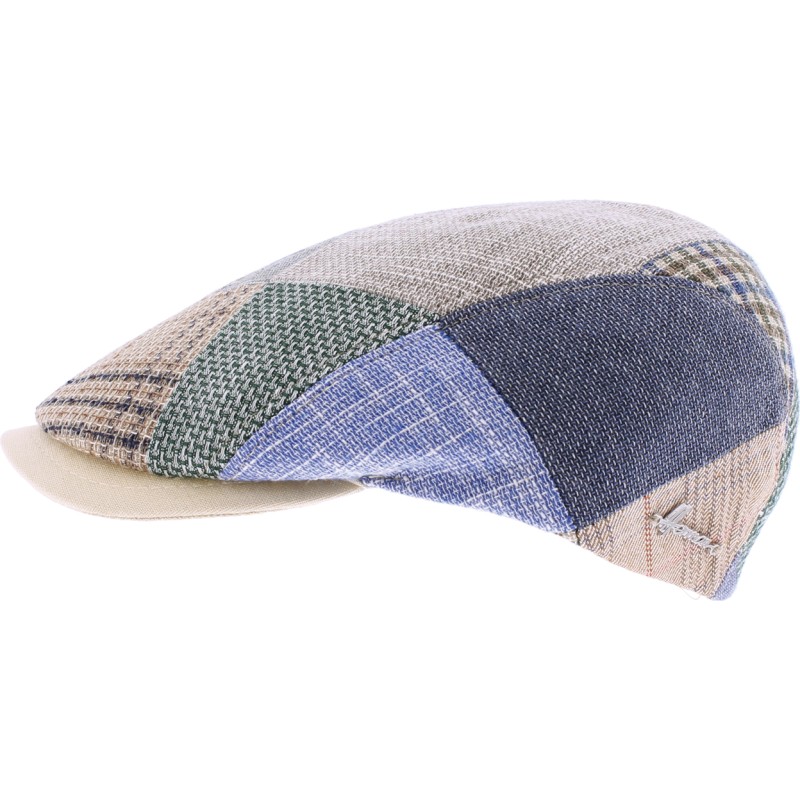 Casquette plate patchwork