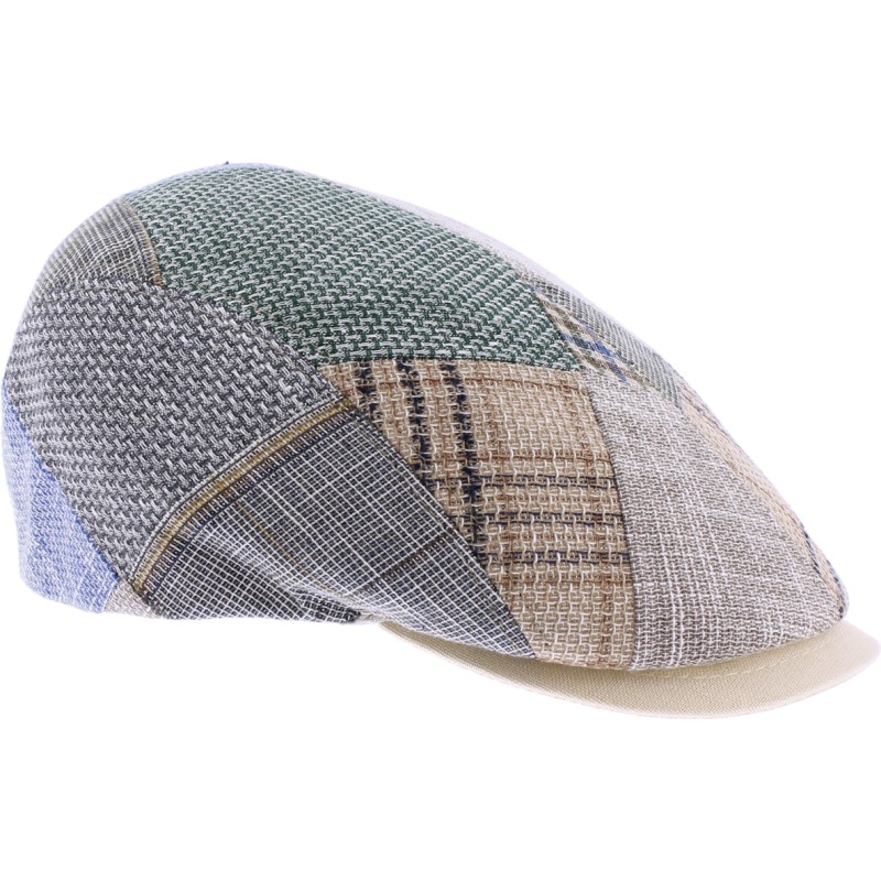 Casquette plate patchwork