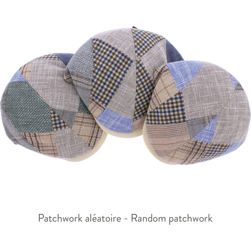 Casquette plate patchwork