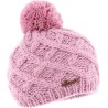 Bonnet enfant tricot losanges uni + pompon