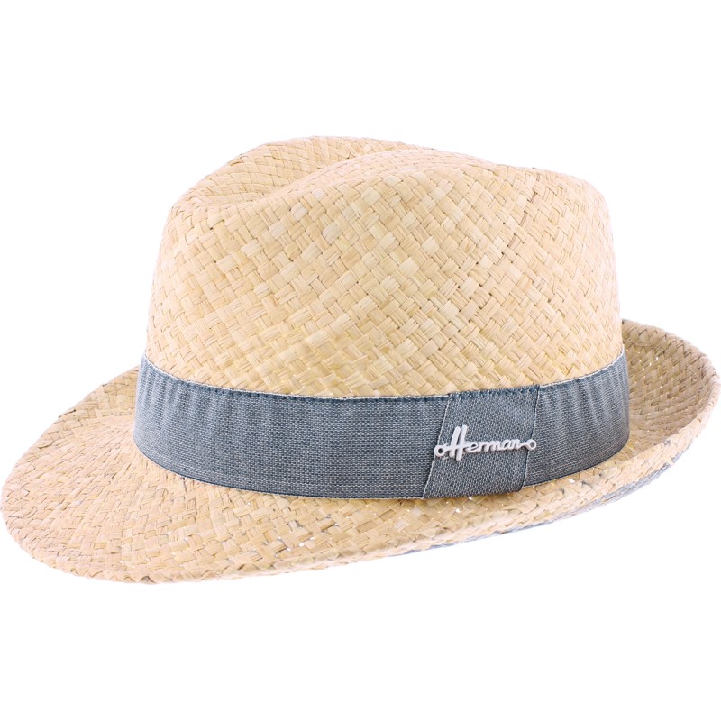 chapeau petit bord en paille