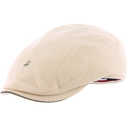 Casquette plate en coton piqué unie avec visière sandwi