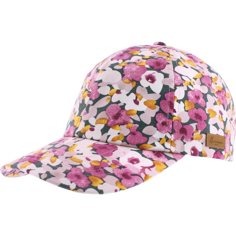 Casquette baseball à fleurs. Fermeture velcro