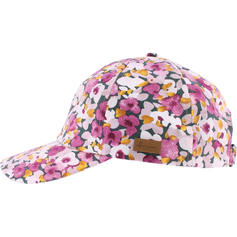 Flower pattern baseball cap. Velcro closing