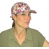 Flower pattern baseball cap. Velcro closing