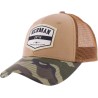 Trucker cap, camo visor, plastic closing "snapback"