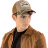 Trucker cap, camo visor, plastic closing "snapback"