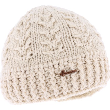 bonnet hiver droit en maille torsade