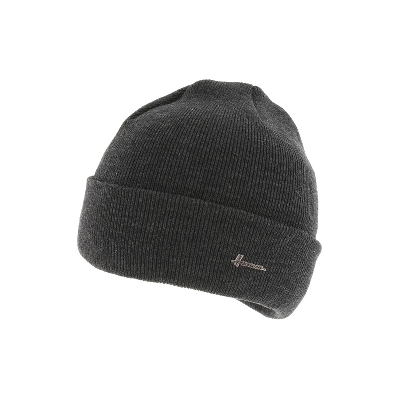 Bonnet tricot uni avec revers