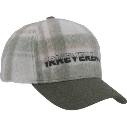 Casquette baseball bicolore en tartan brodé.