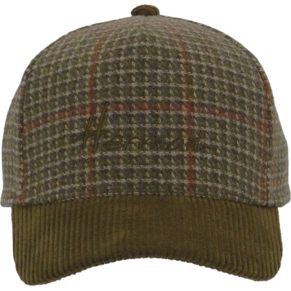 Casquette baseball bicolore en pied de poule.