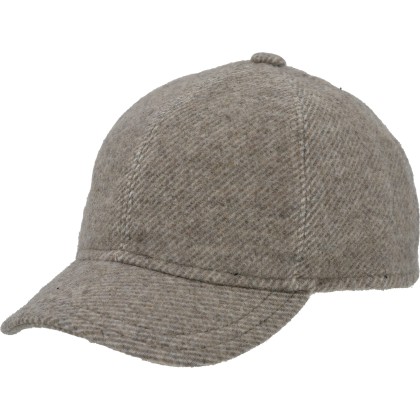 Casquette baseball en toile de laine unie avec cache-oreilles.