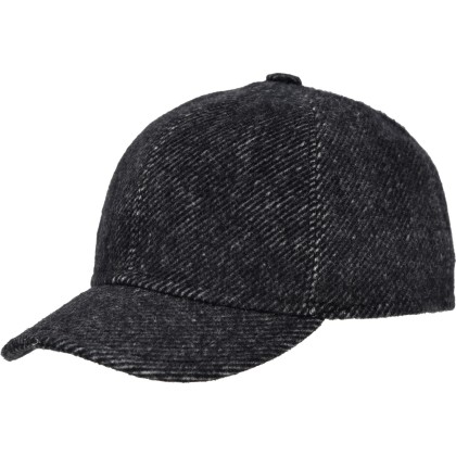 Casquette baseball en toile de laine unie avec cache-oreilles.