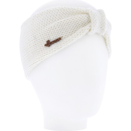 bandeau femme hiver herman en maille et fil lurex avec doublure en polaire
