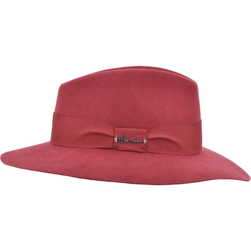 Chapeau de feutre de laine grand bord coupé non cousu