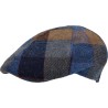 Flat 6-rib woolen cap with square pattern.