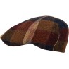 Casquette plate 6 côtes en toile de laine à motif carreaux. Casquette plate 6 côtes en toile de laine à motif carreaux.