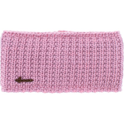 Plain adult headband knitted with 80% recycled plastic thread and line