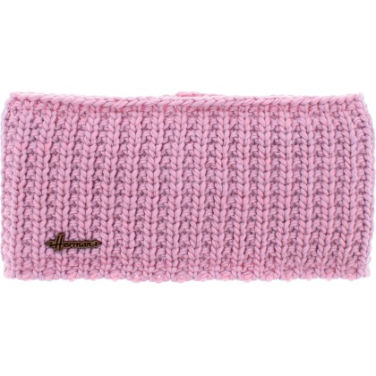 Plain adult headband knitted with 80% recycled plastic thread and line