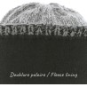 Adult knit hat, cuffed with fleece lining