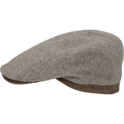 Casquette plate en toile de laine unie.