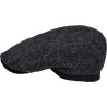Flat cap in plain wool canvas.