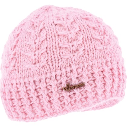 bonnet femme rond en maille torsadee