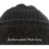 Adult hat with plain cuff knitted with 80% recycled plastic thread. Un