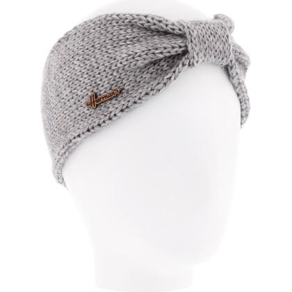bandeau femme hiver herman en maille avec fil lurex et doublure interieure en polaire